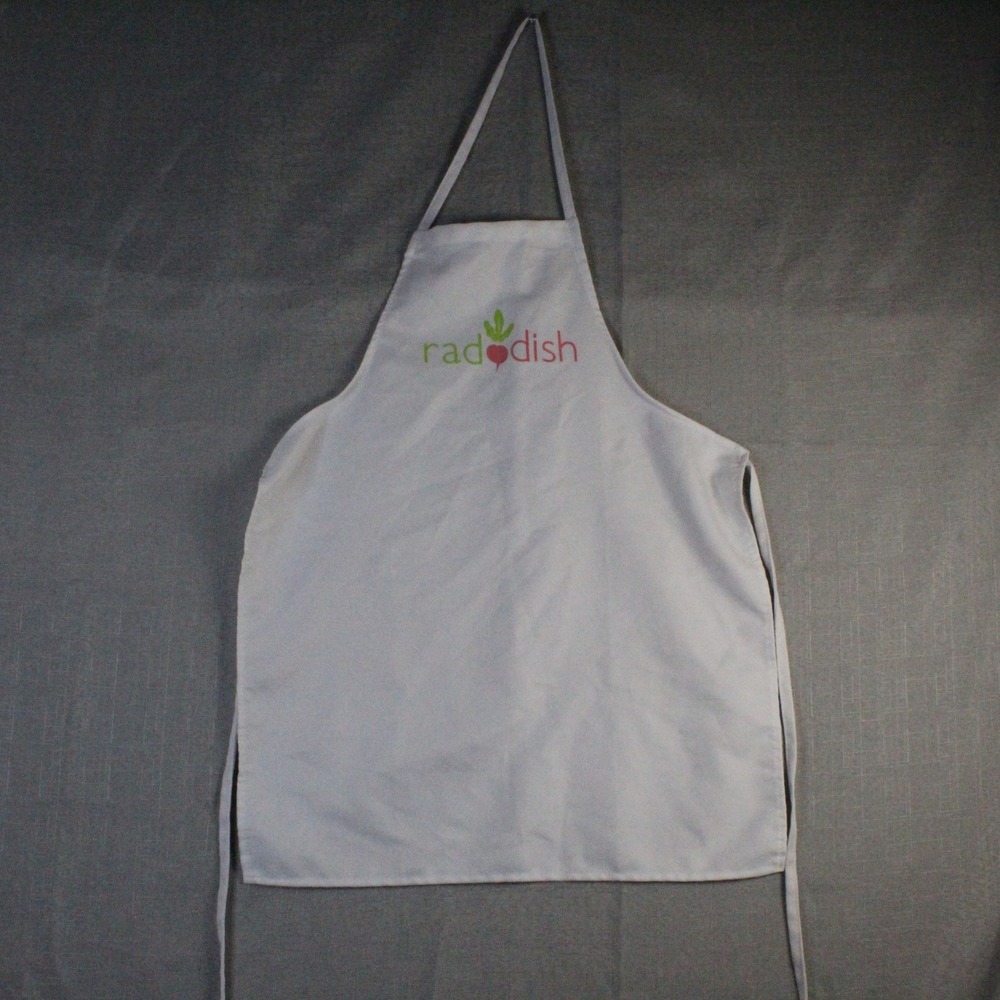 Raddish Kids White Bib Apron One Size Radish Graphic Minimalist Cottagecore